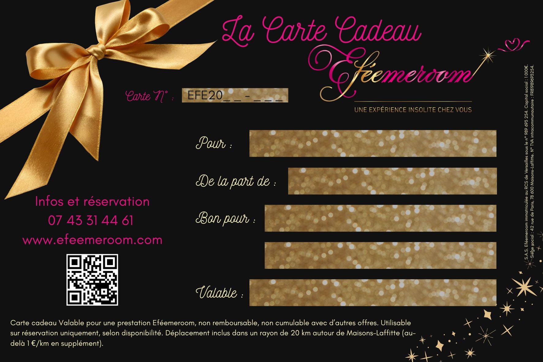 Carte cadeau Eféemeroom