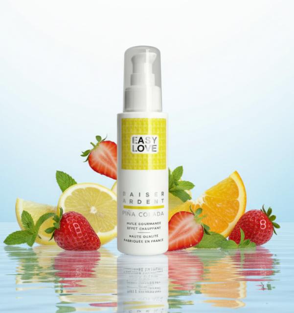 Huile de Massage Chauffante - Baisée Ardent (100ml)