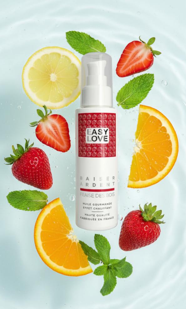 Huile de Massage Chauffante - Baisée Ardent (100ml)