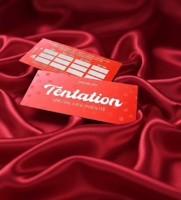 Carte à Gratter “Tentation” – 60 Combinaisons Coquines et Surprises Sensuelles